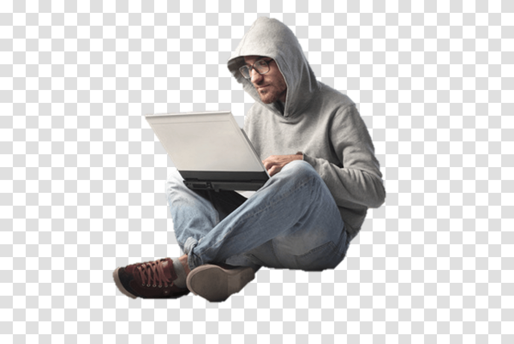 Hacker, Person, Sitting, Pc Transparent Png