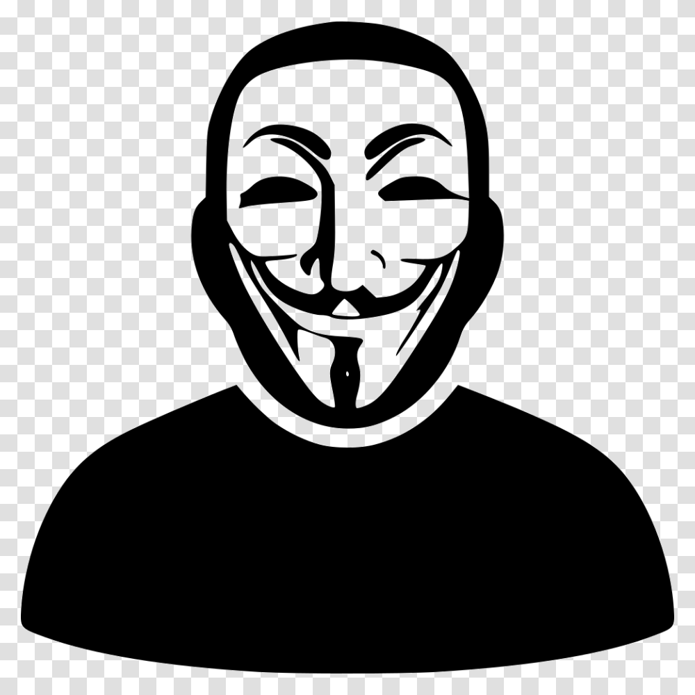 Hacker, Person, Stencil, Face, Label Transparent Png