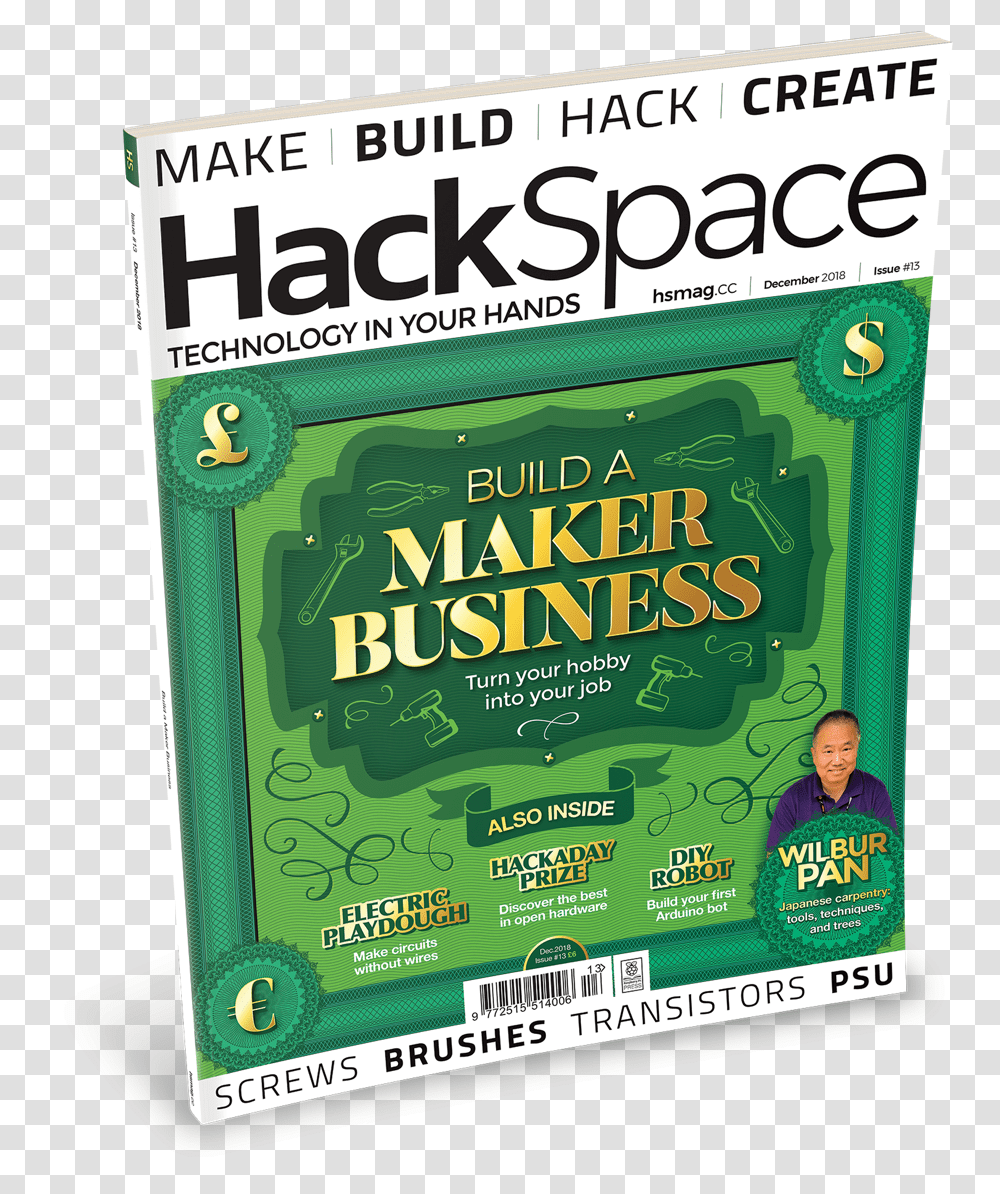 Hackspace Issue 13 Is Coming To A Shelf Near You Paper Product, Person, Human, Advertisement, Poster Transparent Png