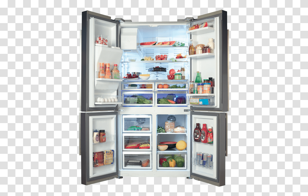 Hafele French Door Refrigerator, Appliance, Shelf Transparent Png