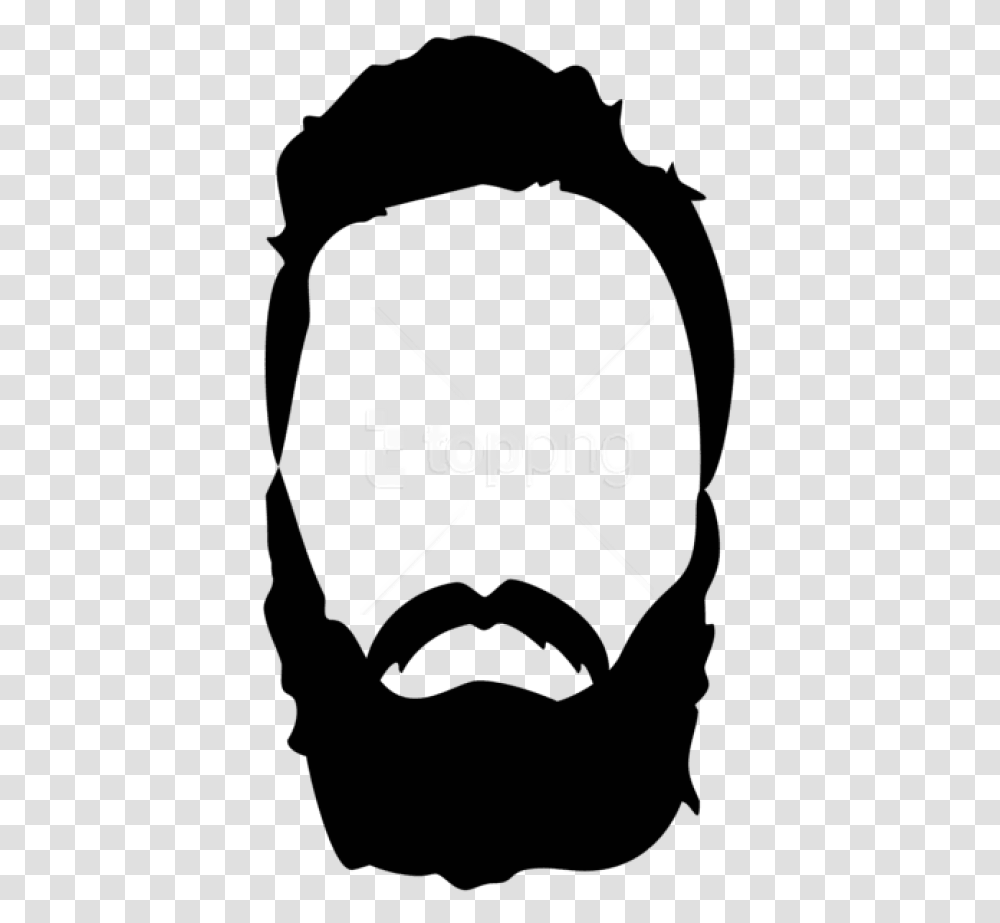 Hair Beard Mustache Clipart Photo Beard And Mustache Clipart, Face, Stencil Transparent Png