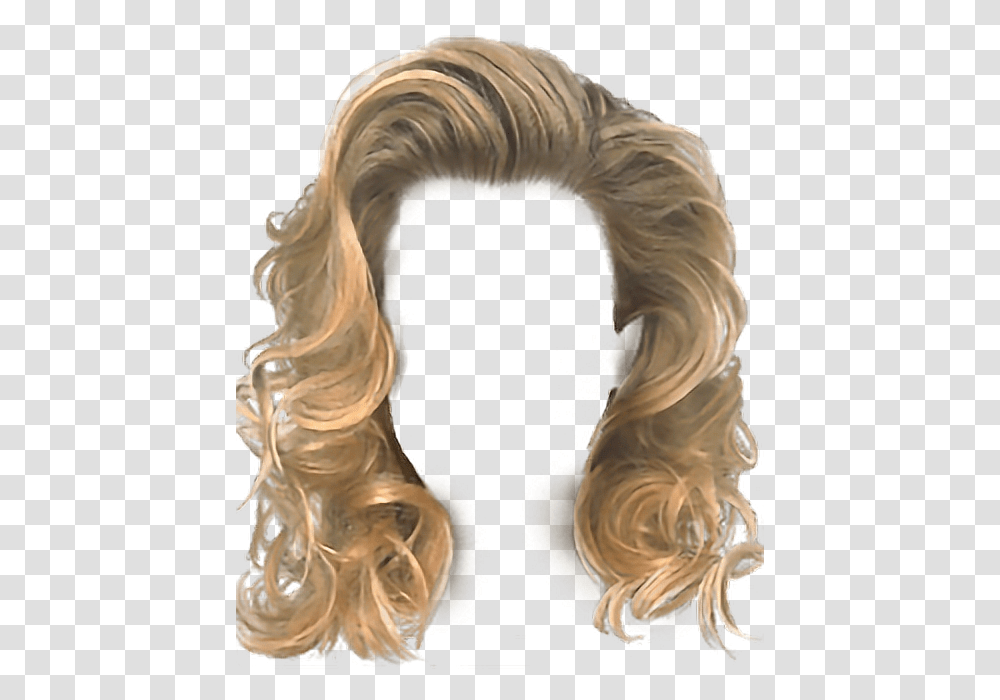 Hair Blonde Curls Retro Freetoedit Curly Blonde Hair Transparent Png