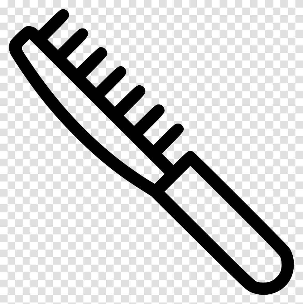 Hair Brush Black And White Hairbrush, Cutlery, Tool, Fork, Comb Transparent Png