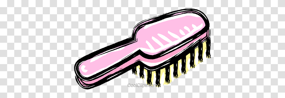 Hair Brush Royalty Free Vector Clip Art Illustration, Tool, Toothbrush, Teeth, Mouth Transparent Png