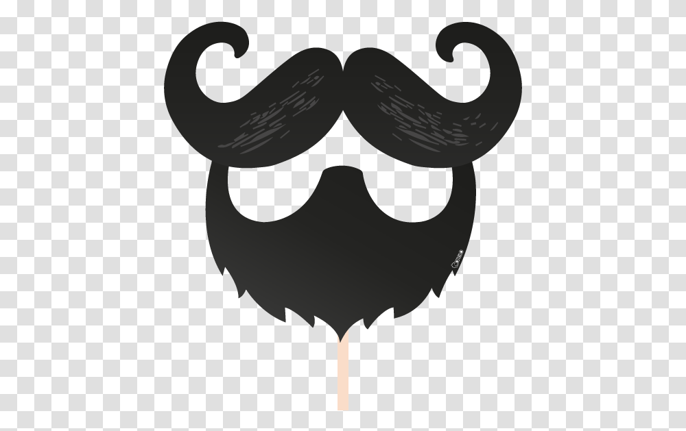 Hair Clipart Photo Booth Moustache And Beard Outline, Stencil, Mustache, Face Transparent Png