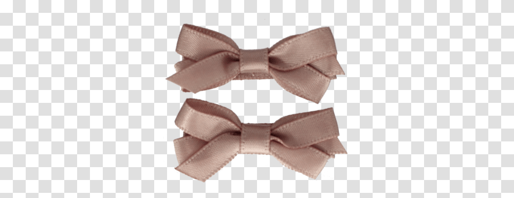 Hair Clips With Satin Bow Mauve Beige Your Little Miss Satin, Tie, Accessories, Accessory, Bow Tie Transparent Png