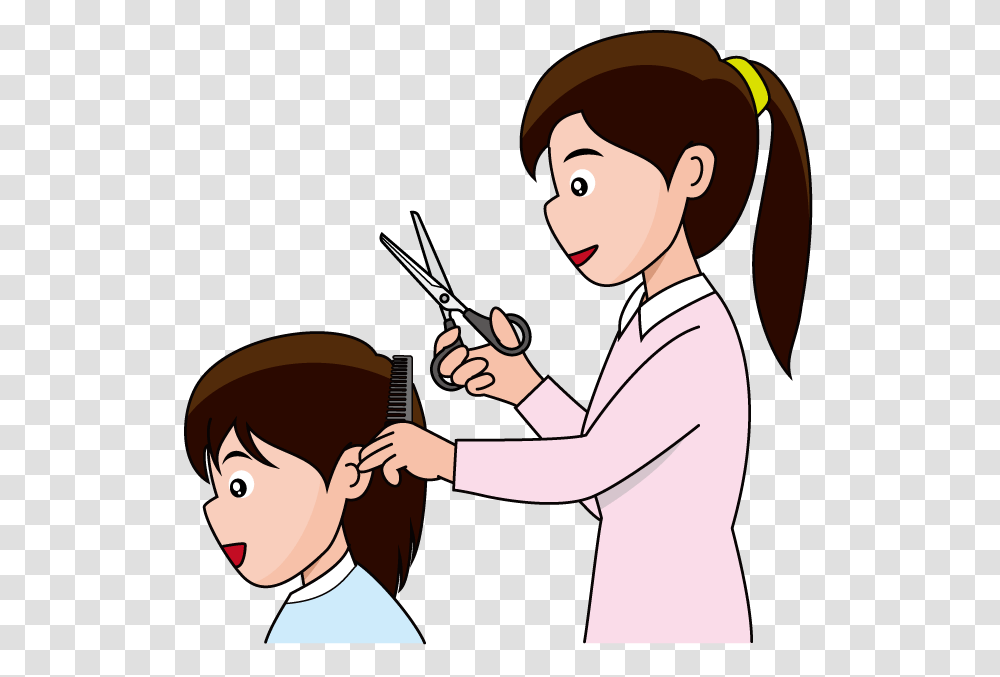 Hair Cut Clipart, Person, Human, Worker, Hairdresser Transparent Png