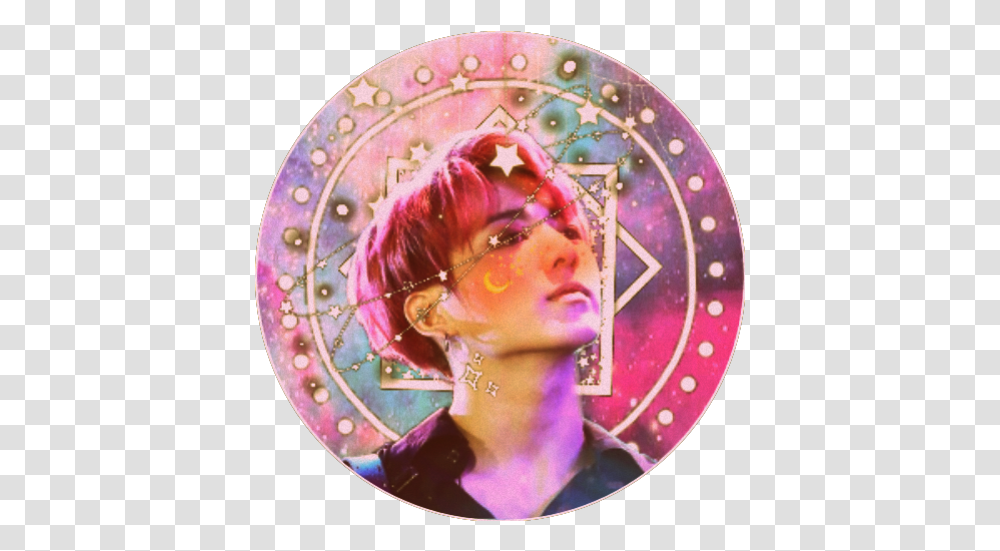 Hair Design Jimin Circle Icon, Person, Human, Accessories, Face Transparent Png