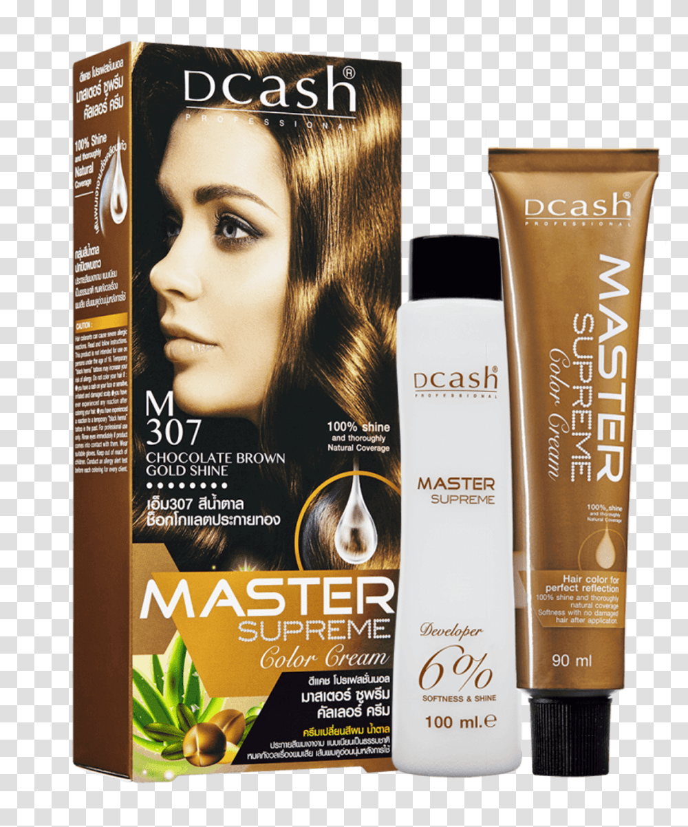 Hair Dye Professional Permanent Color Cream D Cash 'master Dcash Master Supreme M307, Book, Bottle, Cosmetics, Person Transparent Png