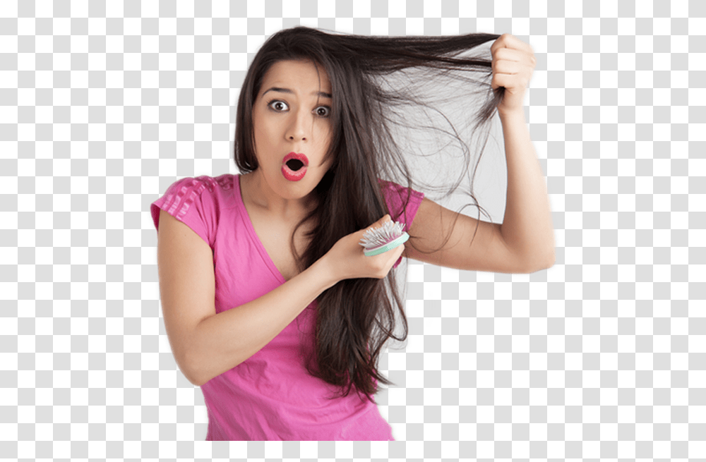 Hair Fall, Person, Female, Face, Brush Transparent Png