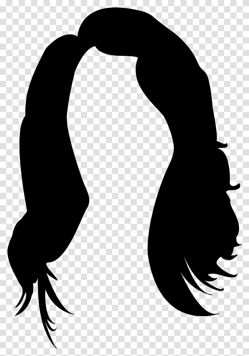 Hair Files Outline Image Of Hair, Silhouette, Stencil, Person, Human Transparent Png