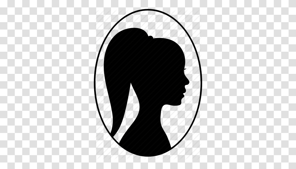 Hair Hair Style Hairstyle Ponytail Icon, Silhouette, Piano, Mammal, Animal Transparent Png