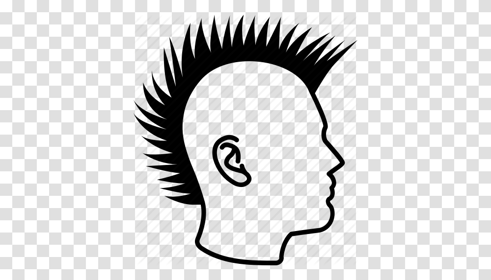 Hair Haircut Male Man Mohawk Punk Rock Icon, Hat, Helmet, Bonnet Transparent Png