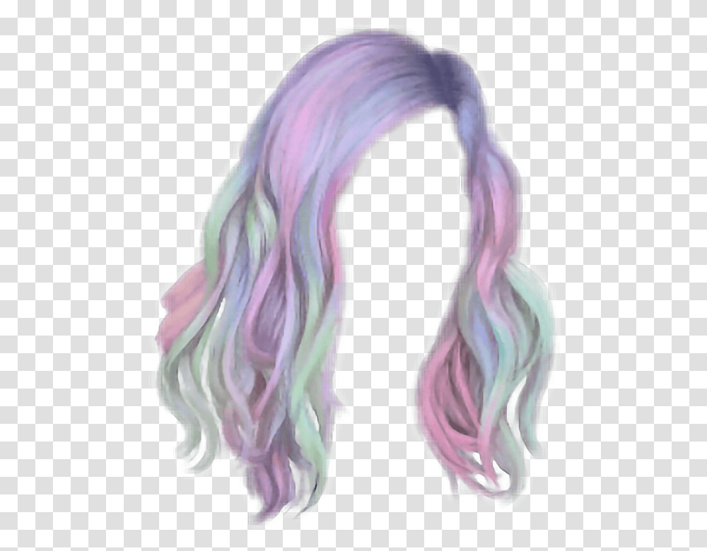 Hair Hairstyle Unicorn Unicornhair Unicorn Hair, Dye, Purple, Wig, Yarn Transparent Png