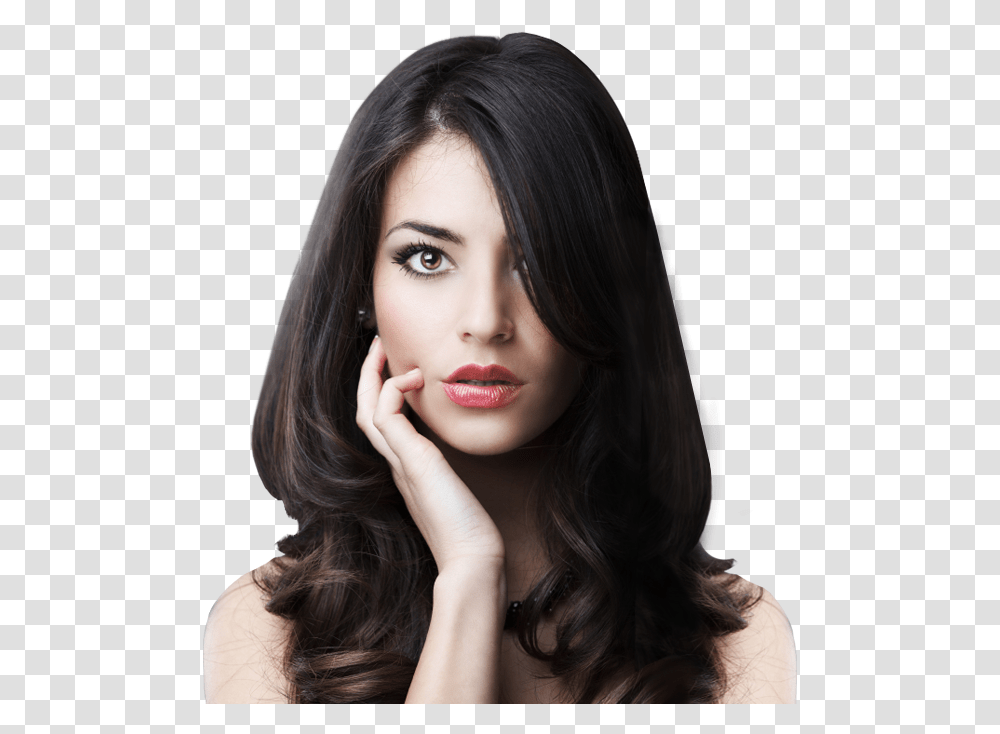 Hair Model Clipart Female Hair Style, Face, Person, Woman, Black Hair Transparent Png