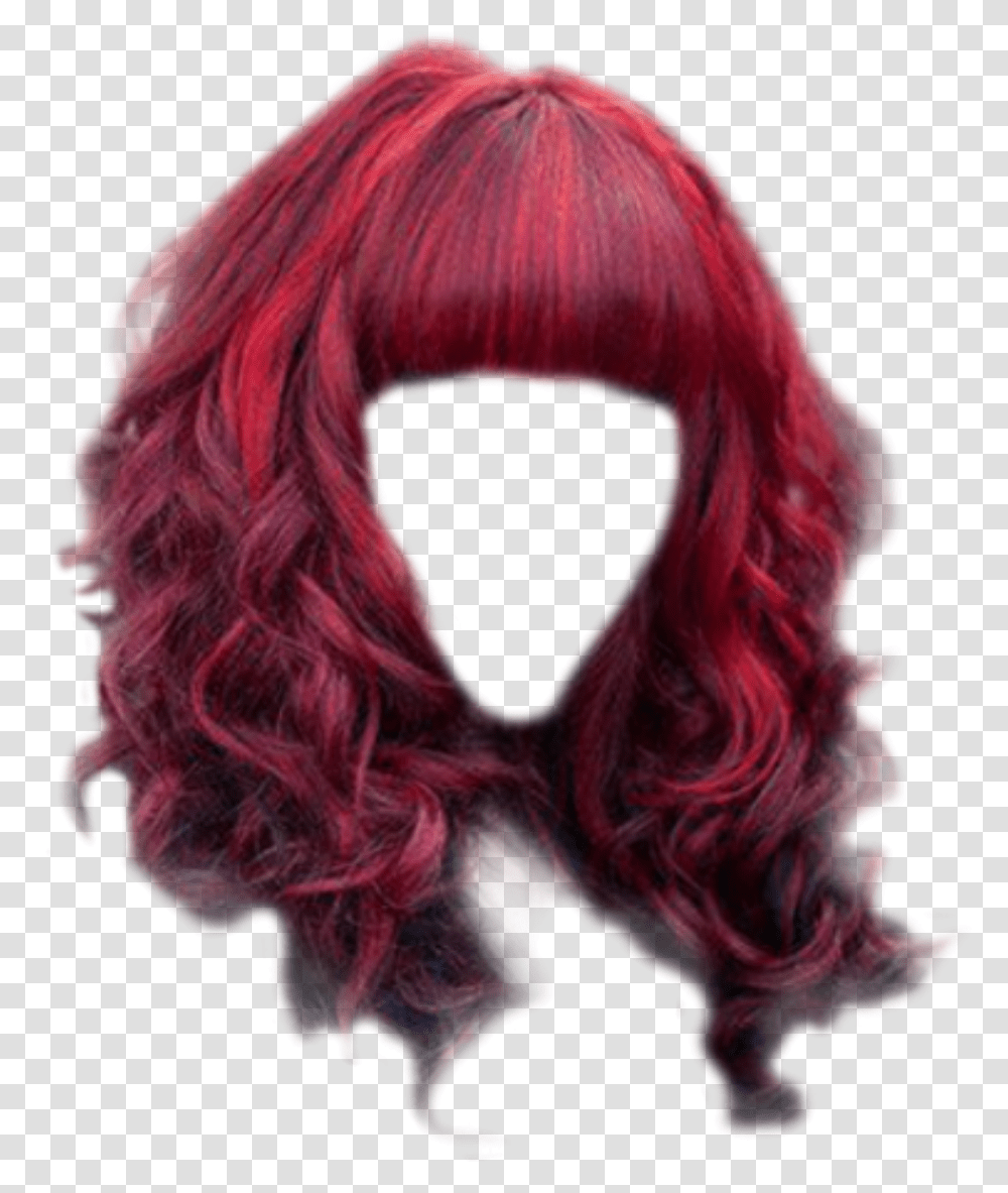 Hair Red Highlights Costume Dressup Lace Wig, Person, Human, Dye Transparent Png