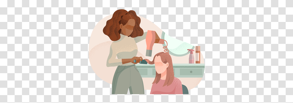 Hair Salon And Stylist Business Hair Salon Cartoon, Hug, Dating, Female, Nurse Transparent Png