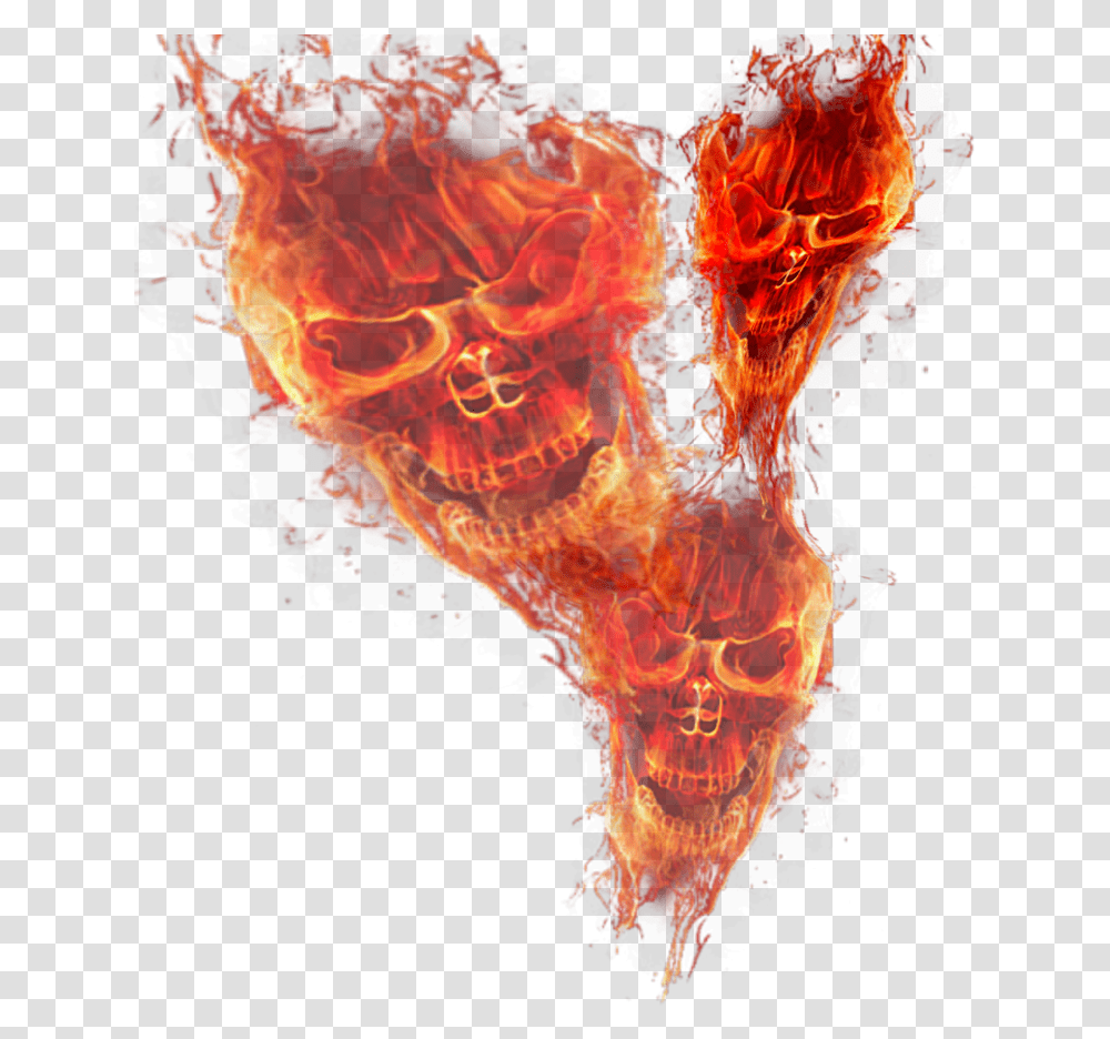 Hair Skull Design Silhouette Cameo Projects Skull Skull On Fire, Bonfire, Flame, Light, Fractal Transparent Png