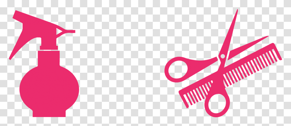 Hair Stylist Tools Clipart Pink Hair Scissors Clipart, Blade, Weapon, Weaponry, Shears Transparent Png
