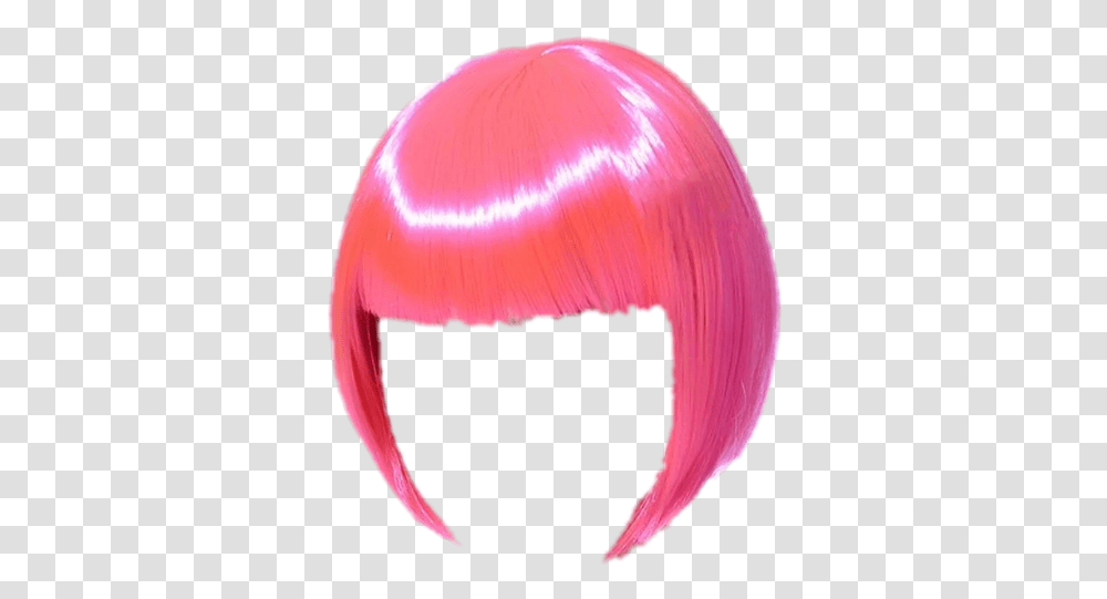 Hair Wig Wigs Haircut Hairstyle Hairdo Pink Wig Red Bob, Apparel, Fungus, Sphere Transparent Png