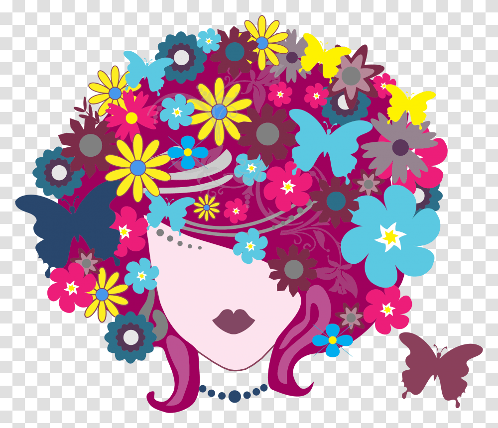 Hair Woman Big Image You Are A Phenomenal Woman, Floral Design, Pattern Transparent Png