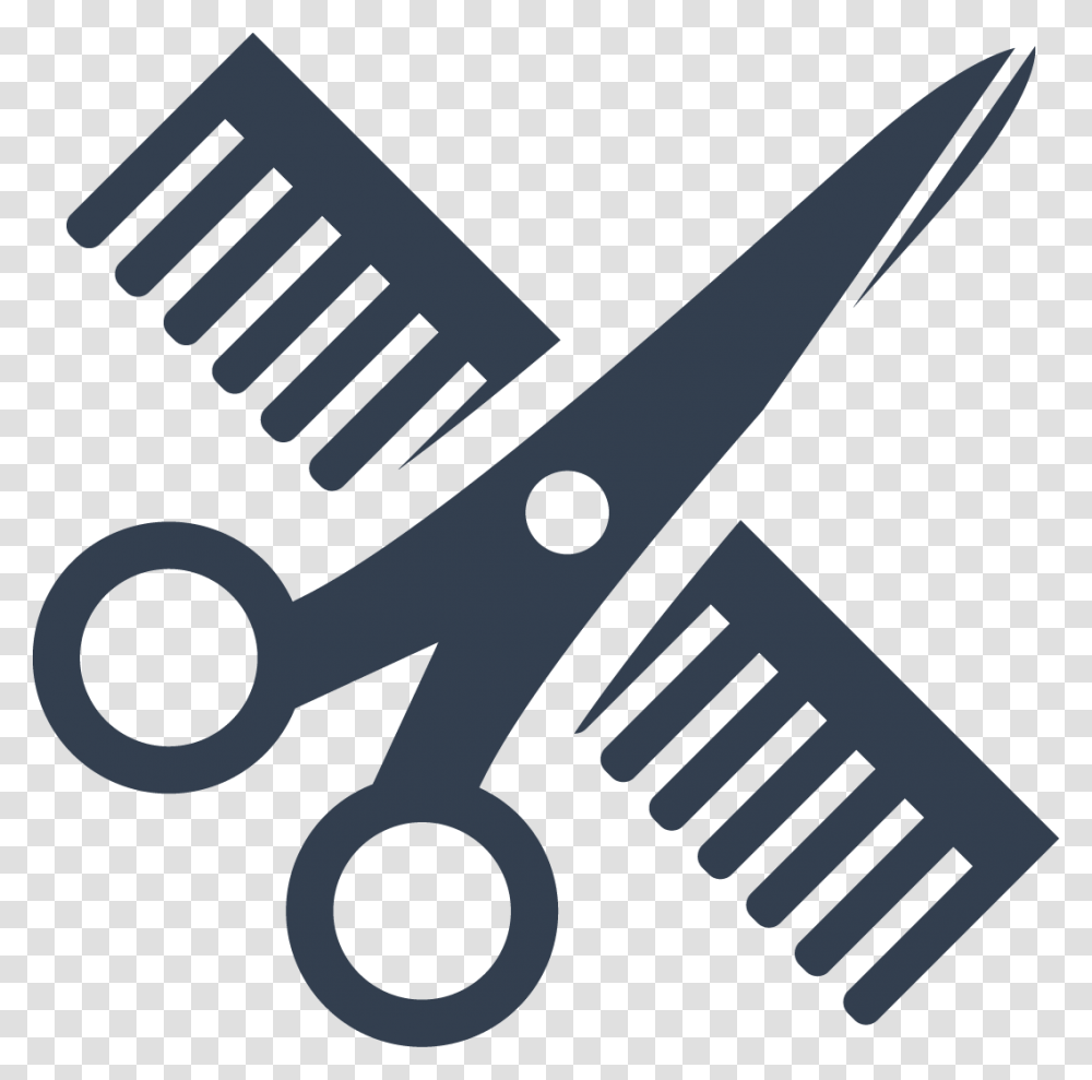 Hairbrush Clipart Dog Brush Comb And Scissors, Blade, Weapon, Weaponry, Shears Transparent Png