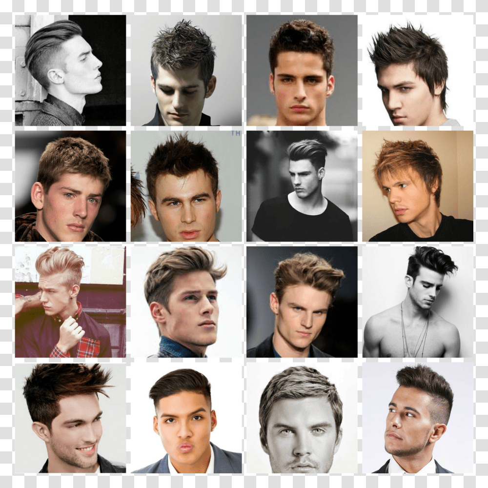 Haircut Names For Man, Face, Person, Head, Collage Transparent Png