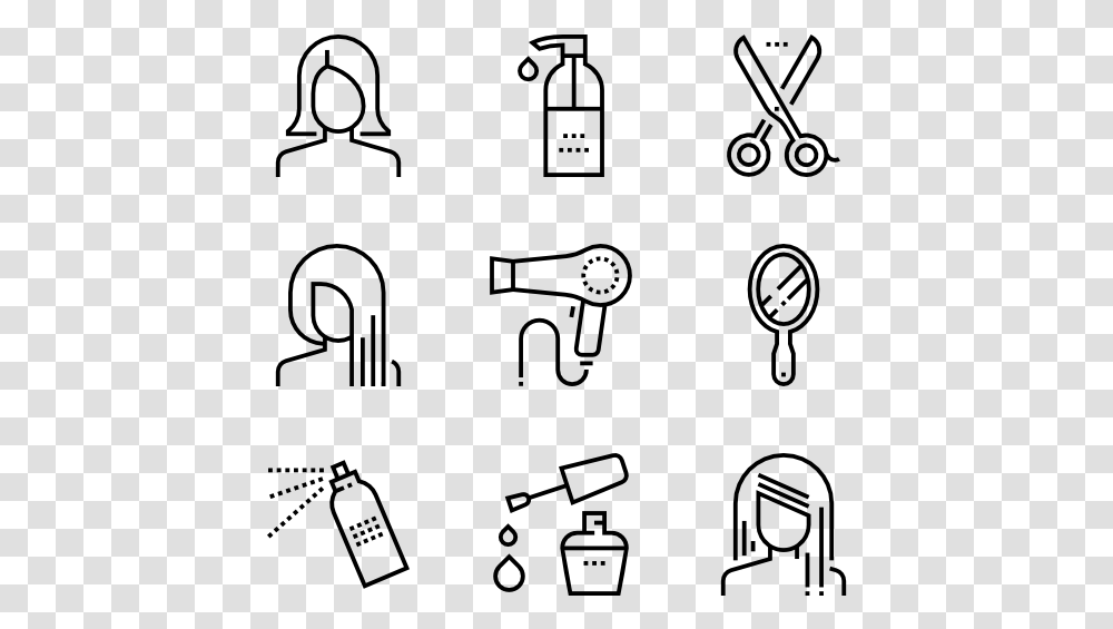 Hairdressing Back To School Icons, Gray, World Of Warcraft Transparent Png
