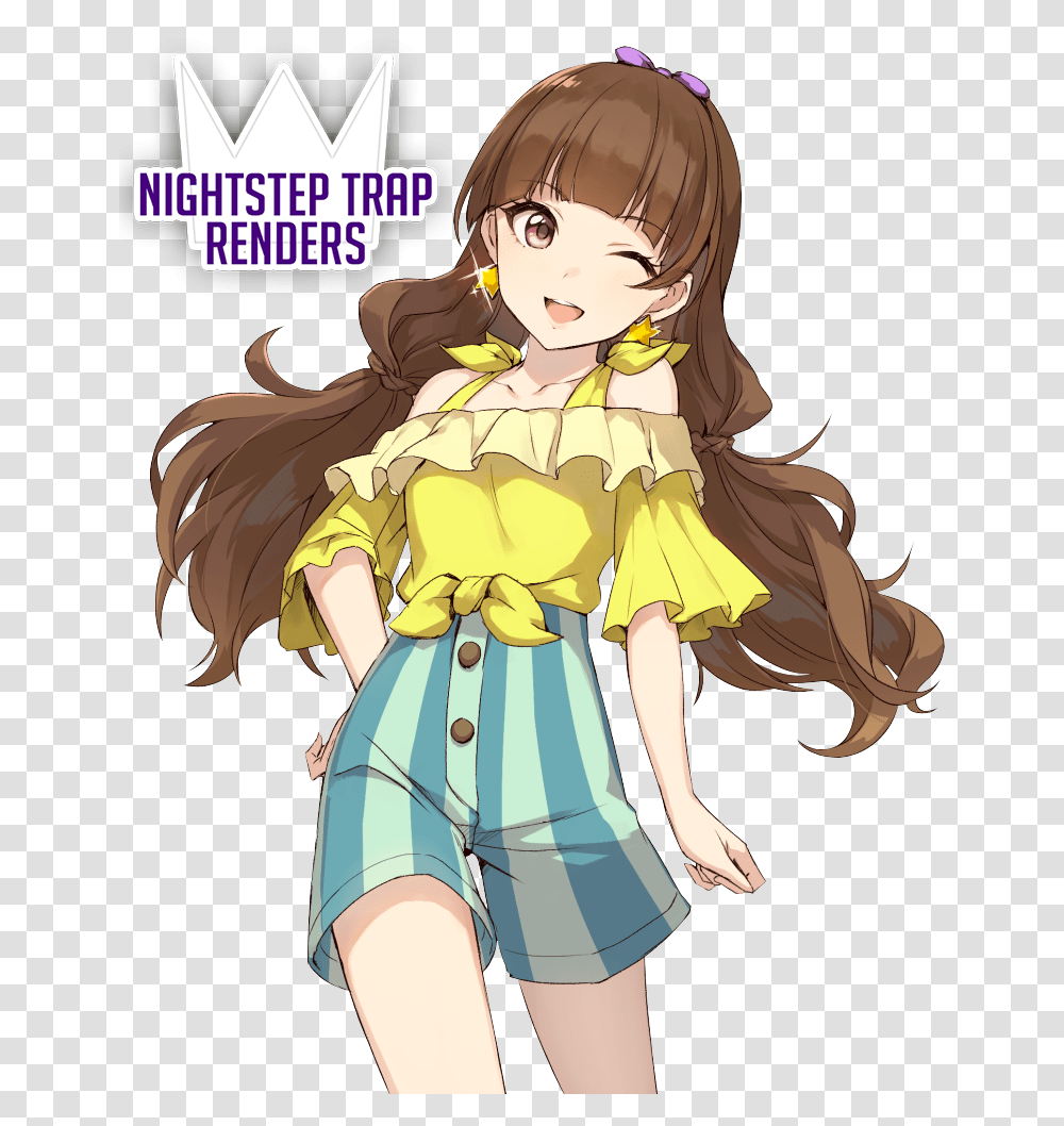 Hairlong Hairhime Cutblack Characterstyle Cute Anime Girl, Comics, Book, Manga, Person Transparent Png