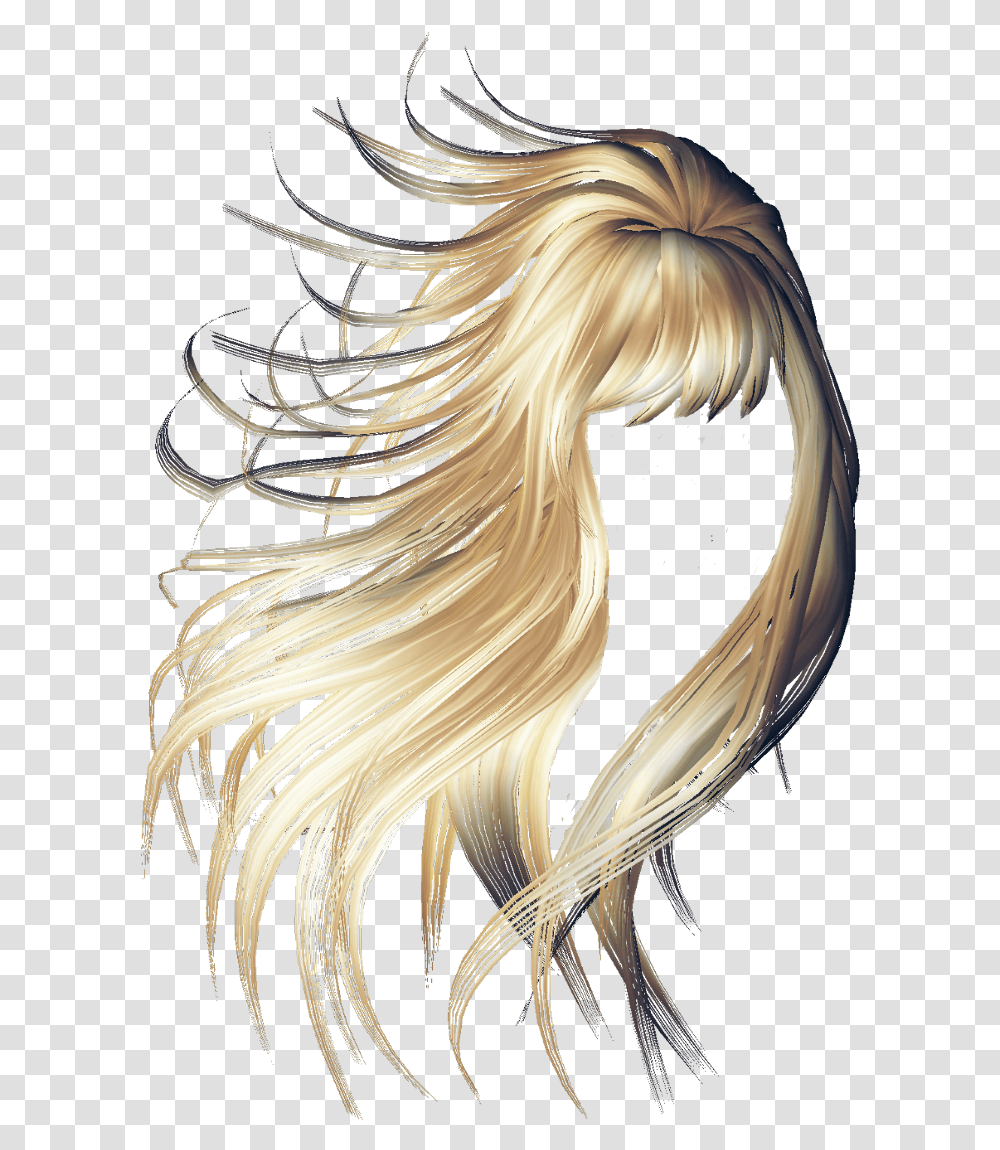 Hairstyle Blowing Hair Long Hair Blowing, Bird, Animal Transparent Png