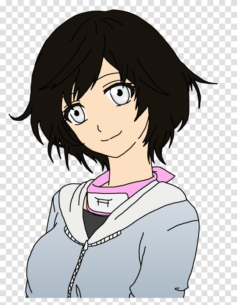 Hairstyle Cartoon Black Hair Clip Art, Manga, Comics, Book, Person Transparent Png