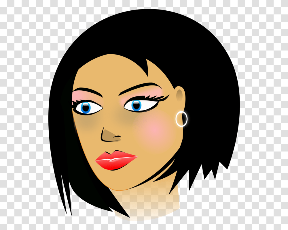 Hairstyleartblack Hair Ladies Faces Clip Art, Head, Portrait, Photography Transparent Png