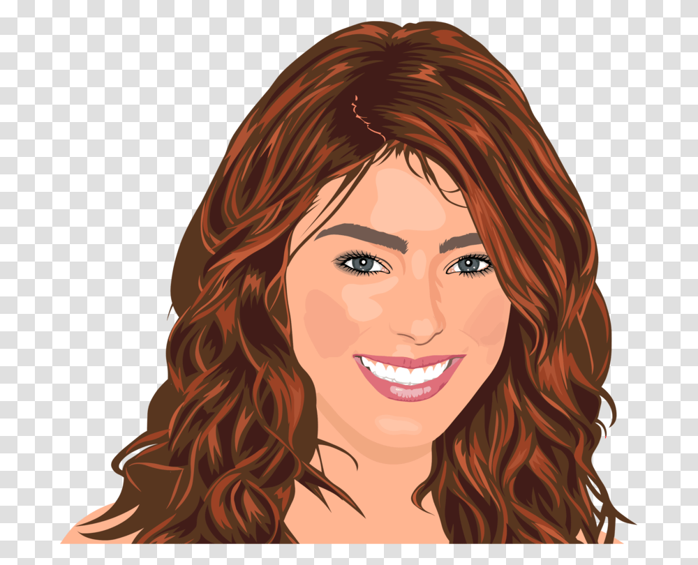 Hairstylecheekchin Red Haired Woman Cartoon, Face, Person, Smile, Head Transparent Png