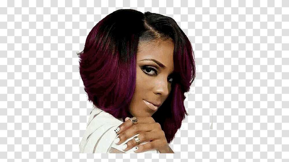 Hairstyles For Black Women 7 Official Psds Bob Haircuts For Black Woman, Face, Person, Female, Portrait Transparent Png