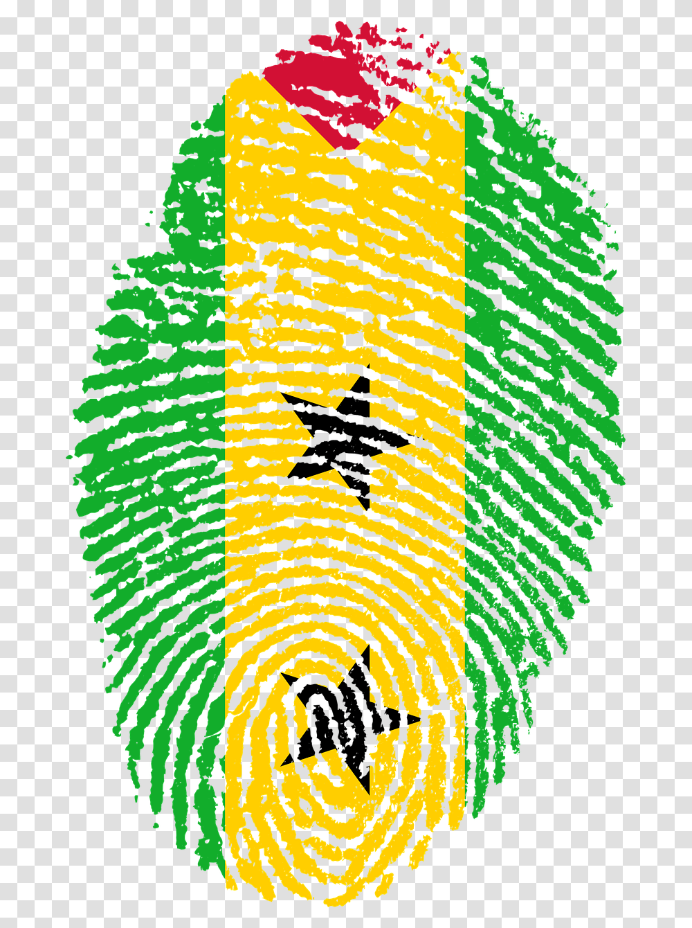 Haiti Flag Fingerprint, Star Symbol, Leaf, Plant Transparent Png