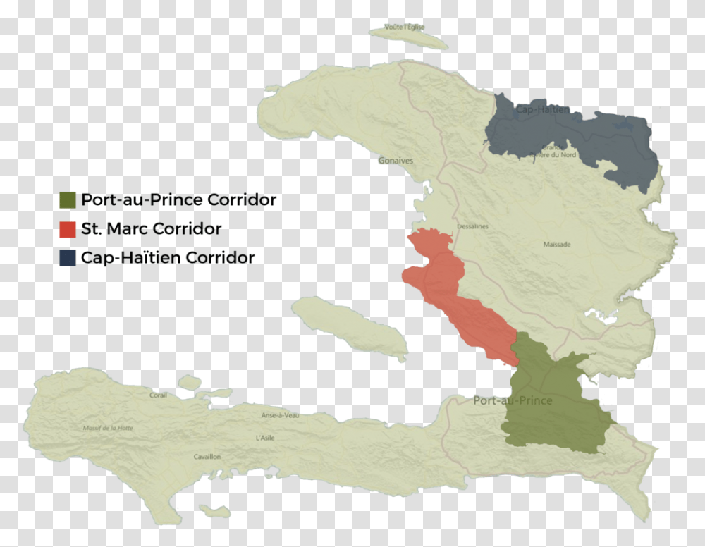 Haiti Map Corridors Haiti Map And Flag, Diagram, Plot, Atlas Transparent Png