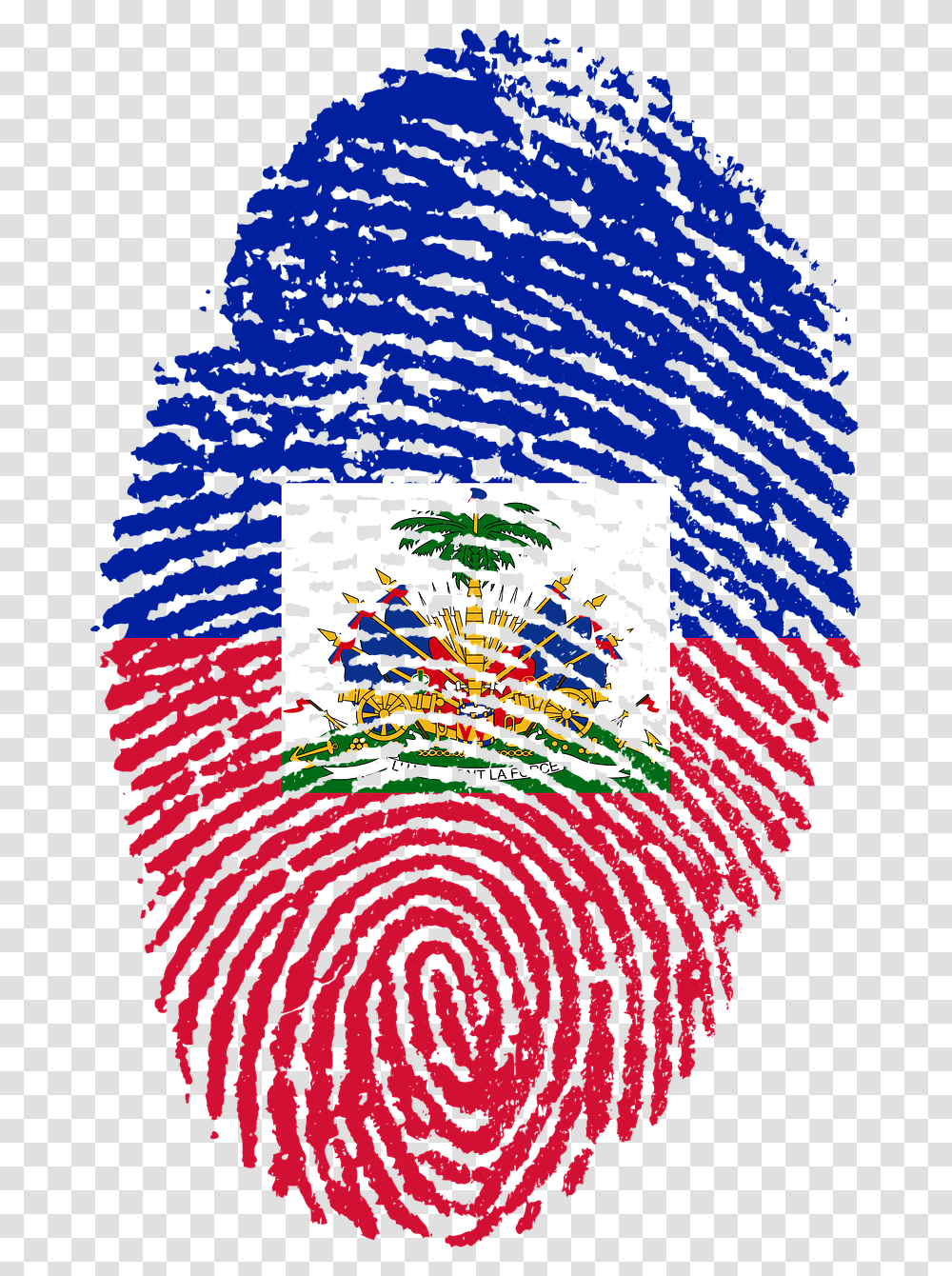 Haitian Flag Fingerprint, Modern Art, Rug, Dye Transparent Png