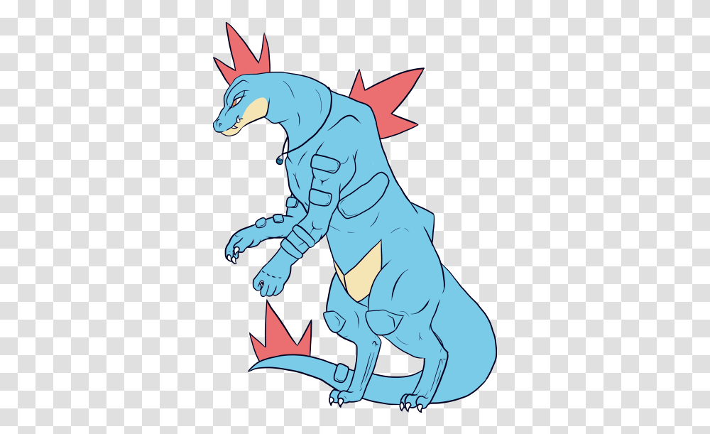 Halcyon The Feraligatr Wip Fictional Character, Animal, Dinosaur, Reptile, Person Transparent Png