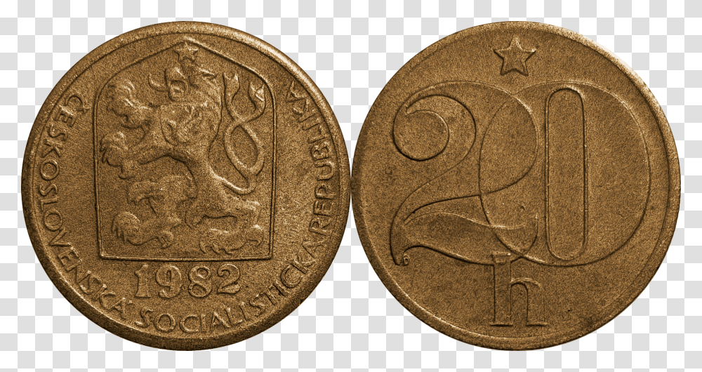 Haleru Csk Half Cent Coin Canada, Money, Rug, Nickel Transparent Png