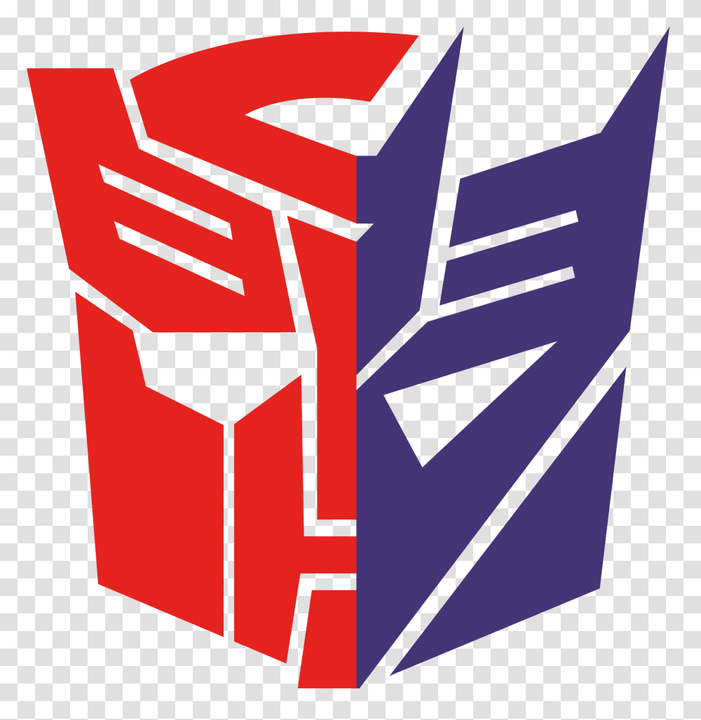 Half Autobot Half Decepticon Logos, Apparel Transparent Png