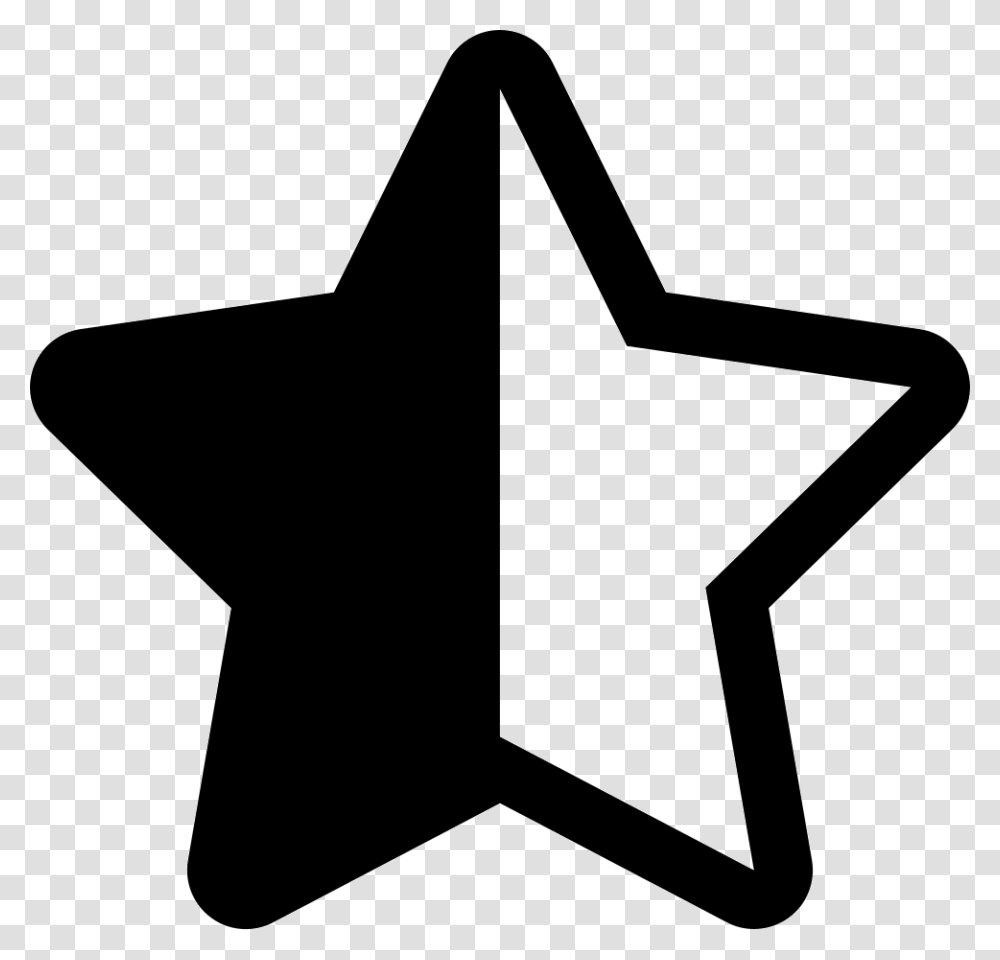 Half Black And Half White Star Shape Icon Free Download, Axe, Tool, Star Symbol Transparent Png