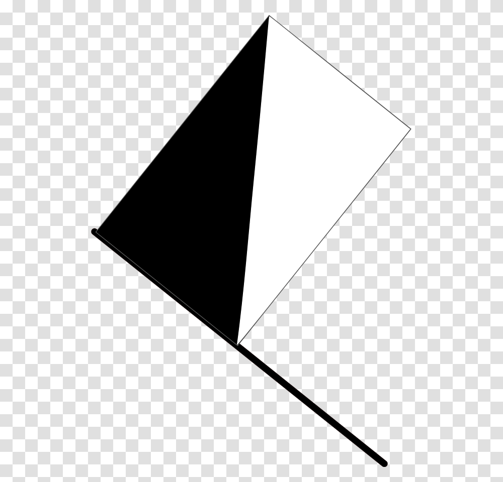 Half Black Flag Large Size, Triangle, Toy, Kite Transparent Png