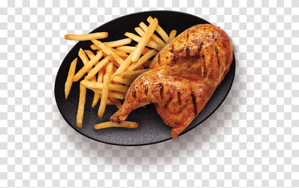 Half Chicken And Chips Galos Flame Grilled Chicken, Lobster, Seafood, Sea Life, Animal Transparent Png