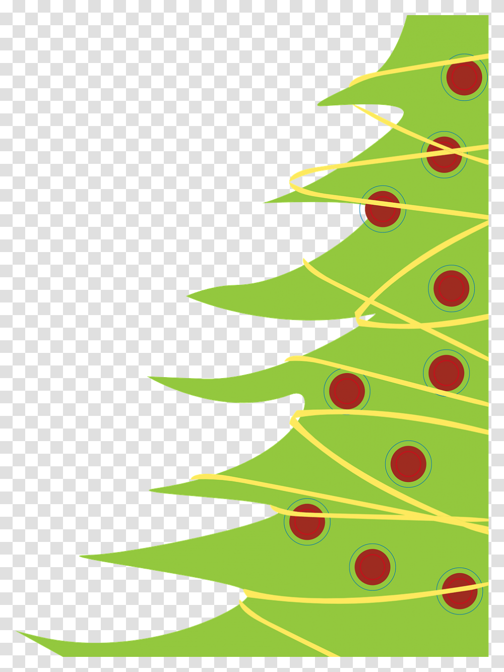 Half Christmas Tree, Plant, Ornament, Leaf Transparent Png