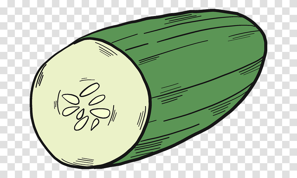 Half Cucumber Clipart Vegetable, Plant, Food, Produce, Sliced Transparent Png