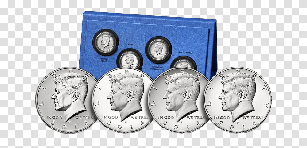 Half Dollar 50th Anniversary Kennedy Half Dollar Silver Set, Coin, Money, Clock Tower, Architecture Transparent Png