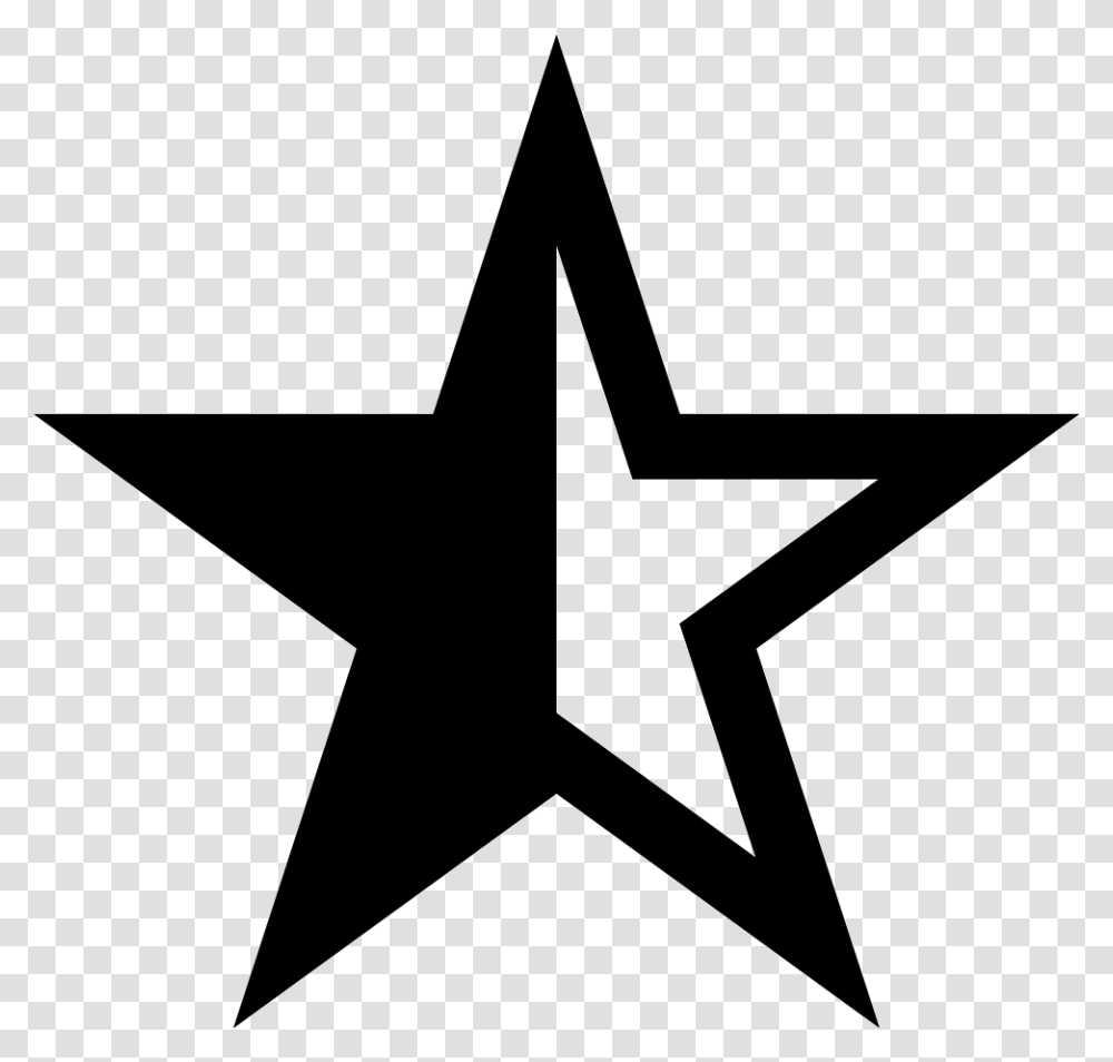 Half Filled Star Icon Clipart Download Half Filled Star Icon, Cross Transparent Png
