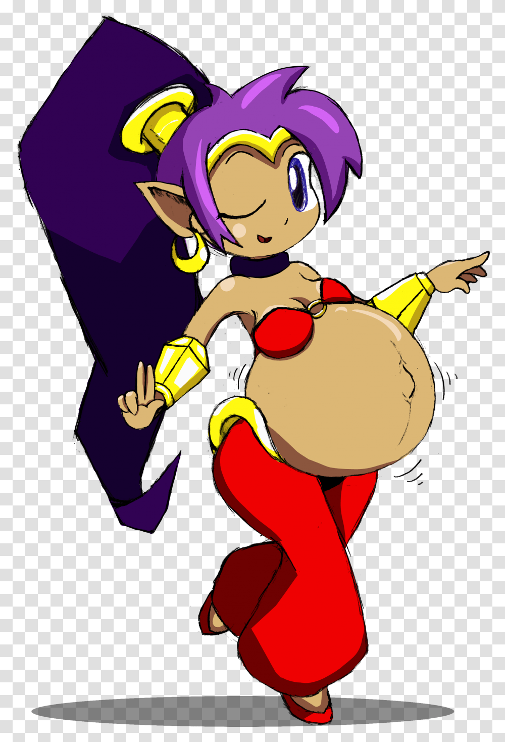 Half Genie Mama Shantae Pregnant, Costume, Person Transparent Png