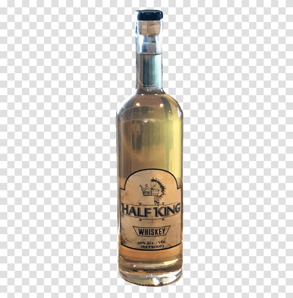 Half King Whiskey Glass Bottle, Beer, Alcohol, Beverage, Drink Transparent Png