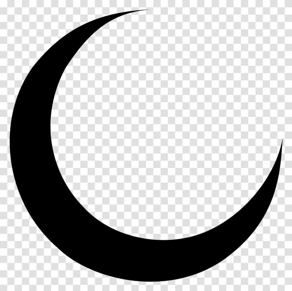 Half Moon Silhouette At Getdrawings Crescent Moon, Gray, World Of Warcraft Transparent Png
